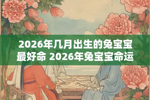 2026年几月出生的兔宝宝最好命 2026年兔宝宝命运运势解析 2026年几月出生的兔宝宝最好命 2026年兔宝宝命运运势解析