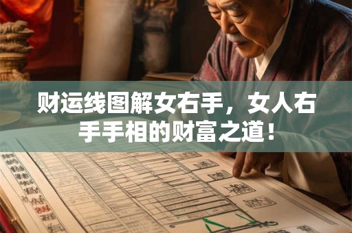 财运线图解女右手，女人右手手相的财富之道！