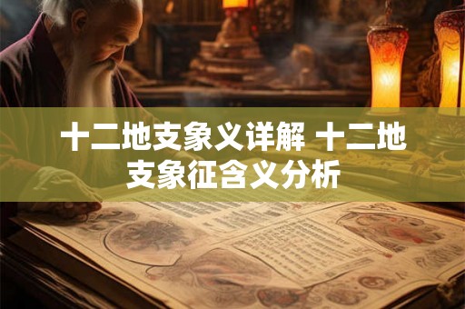 十二地支象义详解 十二地支象征含义分析