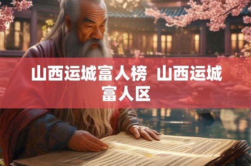 山西运城富人榜 山西运城富人区 山西运城富人榜 山西运城富人区