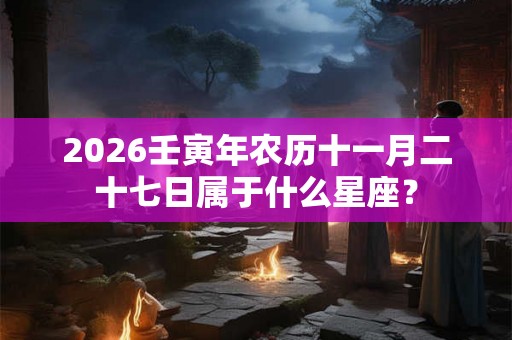 2026壬寅年农历十一月二十七日属于什么星座？