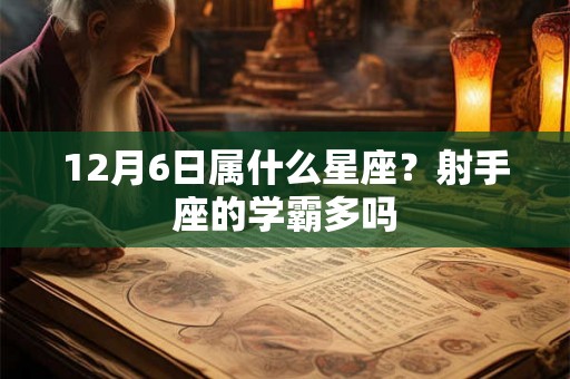 12月6日属什么星座？射手座的学霸多吗