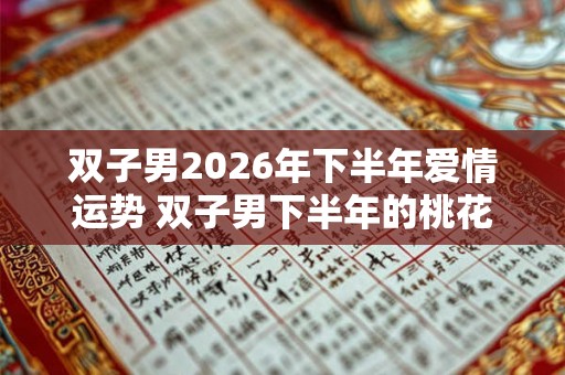 双子男2026年下半年爱情运势 双子男下半年的桃花运怎么样