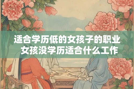适合学历低的女孩子的职业  女孩没学历适合什么工作