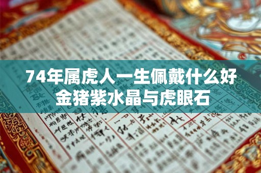 74年属虎人一生佩戴什么好 金猪紫水晶与虎眼石