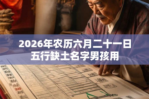 2026年农历六月二十一日五行缺土名字男孩用