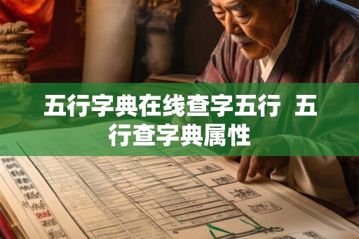 五行字典在线查字五行  五行查字典属性