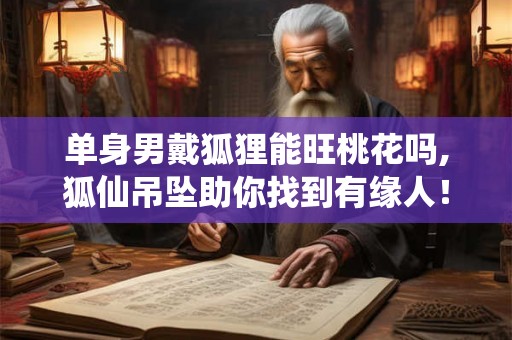 单身男戴狐狸能旺桃花吗,狐仙吊坠助你找到有缘人！