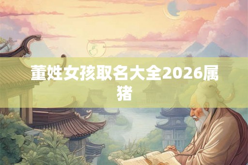 董姓女孩取名大全2026属猪