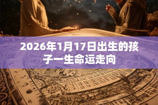 2026年1月17日出生的孩子一生命运走向