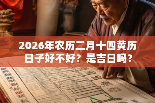 2026年农历二月十四黄历日子好不好？是吉日吗？