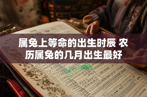 属兔上等命的出生时辰 农历属兔的几月出生最好