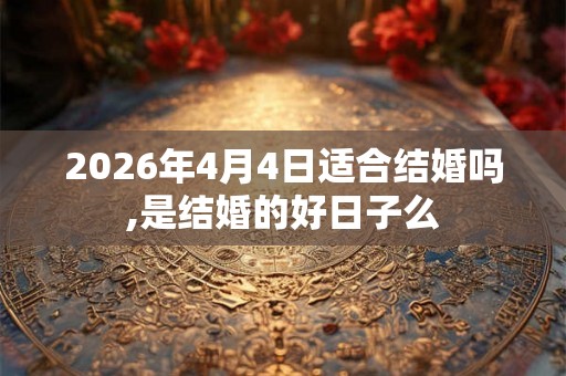 2026年4月4日适合结婚吗,是结婚的好日子么