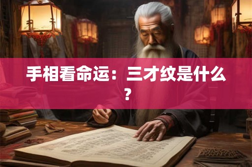 手相看命运：三才纹是什么？