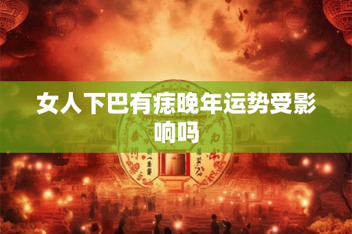 女人下巴有痣晚年运势受影响吗