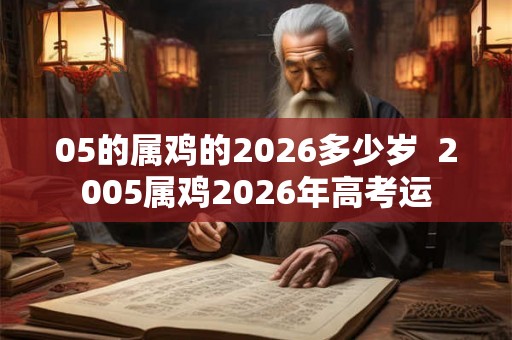 05的属鸡的2026多少岁  2005属鸡2026年高考运