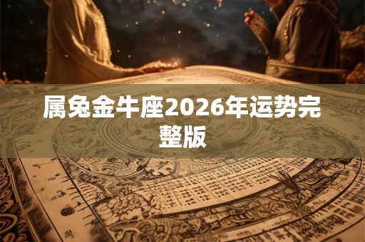 属兔金牛座2026年运势完整版