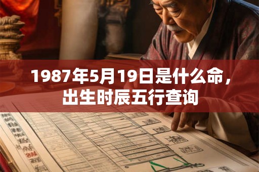 1987年5月19日是什么命，出生时辰五行查询