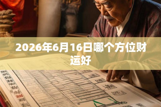 2026年6月16日哪个方位财运好