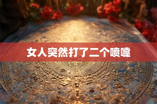 女人突然打了二个喷嚏