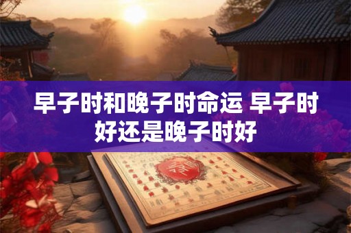 早子时和晚子时命运 早子时好还是晚子时好 早子时和晚子时命运 早子时好还是晚子时好