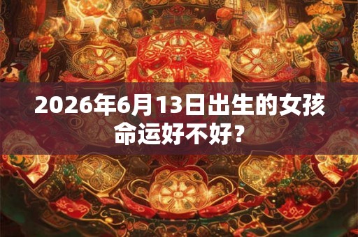 2026年6月13日出生的女孩命运好不好？