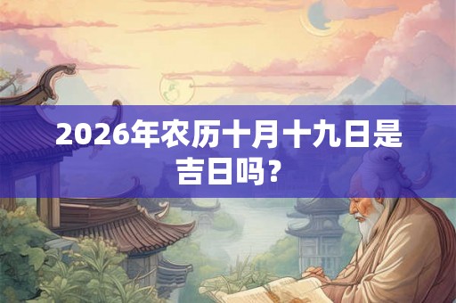 2026年农历十月十九日是吉日吗？