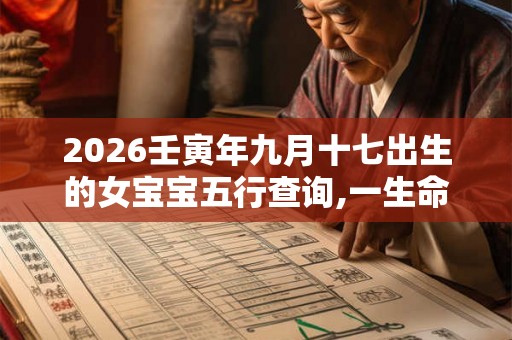 2026壬寅年九月十七出生的女宝宝五行查询,一生命运解析