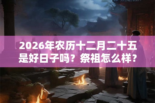 2026年农历十二月二十五是好日子吗？祭祖怎么样？