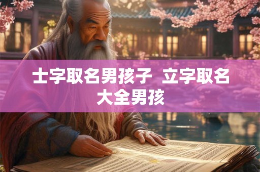 士字取名男孩子  立字取名大全男孩