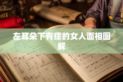 左耳朵下有痣的女人面相图解