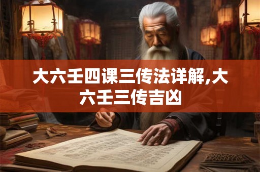 大六壬四课三传法详解,大六壬三传吉凶