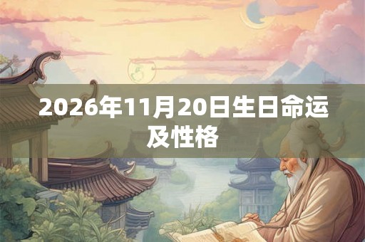 2026年11月20日生日命运及性格