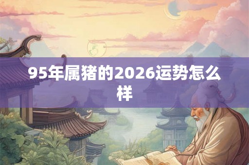 95年属猪的2026运势怎么样