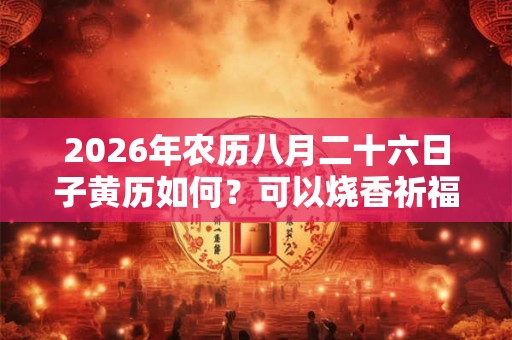 2026年农历八月二十六日子黄历如何?可以烧香祈福吗? 2026年农历八月二十六日子黄历如何?可以烧香祈福吗?