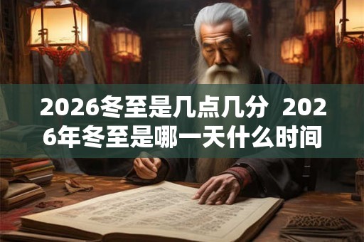 2026冬至是几点几分  2026年冬至是哪一天什么时间