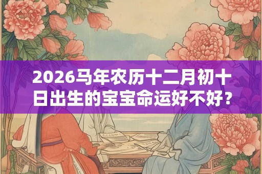 2026马年农历十二月初十日出生的宝宝命运好不好？
