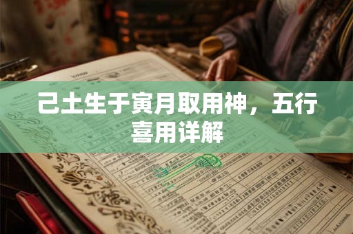己土生于寅月取用神，五行喜用详解