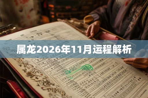 属龙2026年11月运程解析