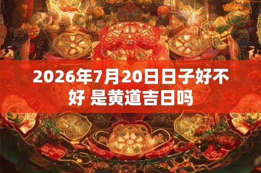 2026年7月20日日子好不好 是黄道吉日吗