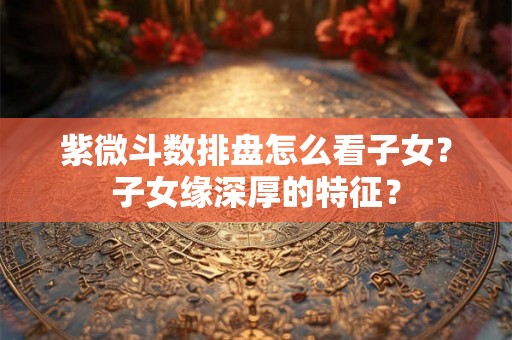 紫微斗数排盘怎么看子女?子女缘深厚的特征? 紫微斗数排盘怎么看子女?子女缘深厚的特征?