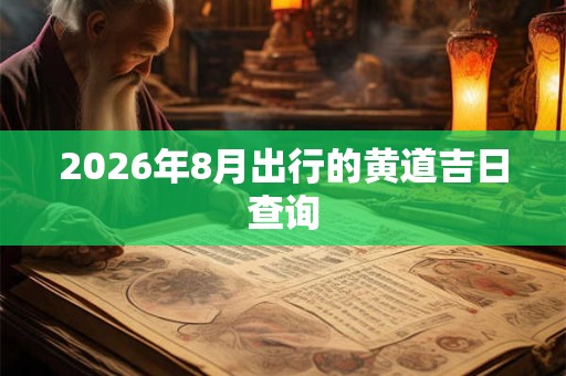 2026年8月出行的黄道吉日查询