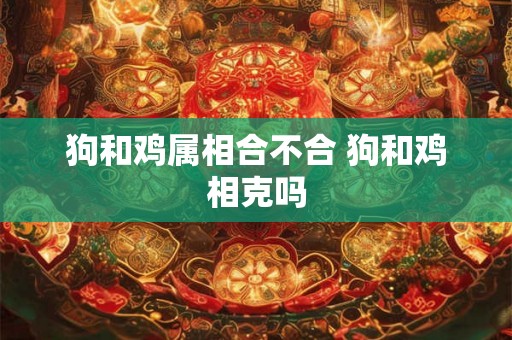 狗和鸡属相合不合 狗和鸡相克吗