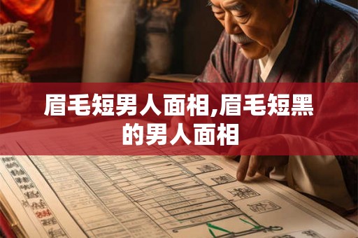 眉毛短男人面相,眉毛短黑的男人面相 眉毛短男人面相,眉毛短黑的男人面相