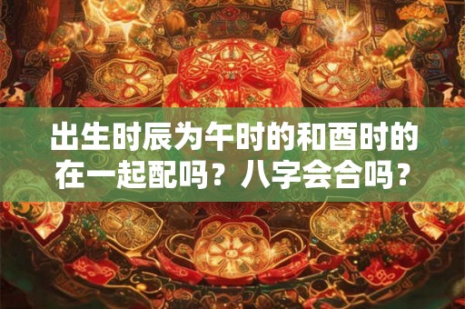 出生时辰为午时的和酉时的在一起配吗？八字会合吗？