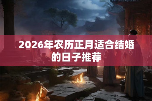 2026年农历正月适合结婚的日子推荐