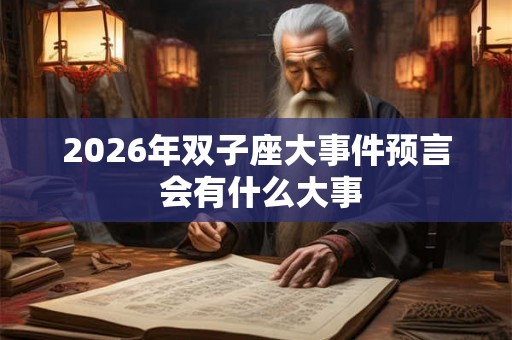 2026年双子座大事件预言 会有什么大事