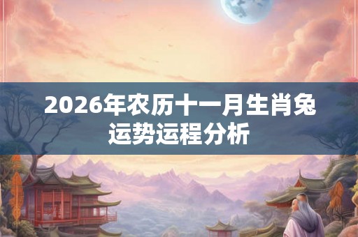 2026年农历十一月生肖兔运势运程分析