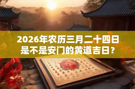 2026年农历三月二十四日是不是安门的黄道吉日？