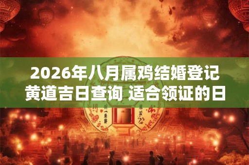 2026年八月属鸡结婚登记黄道吉日查询 适合领证的日子